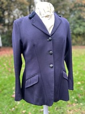 Giacca cappotto equitazione 40" vintage donna Bernard Weatherill lana marina caccia spettacolo