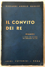 Introvabile libro Il convito dei Re Giovanni Angelo Quirico 1937