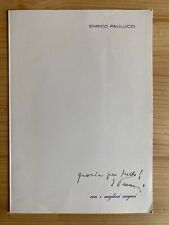 M268 BIGLIETTO D'AUGURI AUTOGRAFATO - ENRICO PAULUCCI - STAMPA ALL'INTERNO