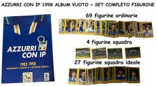 CALCIATORI 1998 AZZURRI ALBUM VUOTO MERLIN + SET COMPLETO FIGURINE DA ATTACCARE