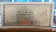 BANCONOTA Lire 50000 Leonardo