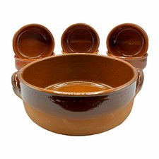 Set da Portata in Ceramica Terracotta da 7 Pezzi - Servizio Completo Gnoccata