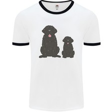 T-Shirt Ringer Uomo Con Cucciolo Di Terranova