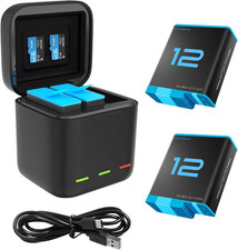 Hero 12 Hero 11/10/9 Batteria，Batteria Ricaricabile per Gopro Hero 12/11/10/9,Ca