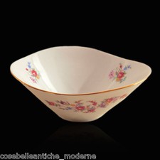 Centrotavola Retro Zeh Scherzer Bavaria Germany Soup Cereal Bowl Gold Trim 20cm