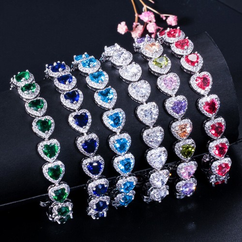 Bracciale tennis cuore lusso - cuore,