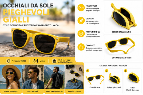 Occhiali sole pieghevoli - sole,