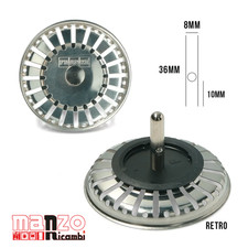 Tappo filtro lavello Franke originale diametro 84 mm. perno 35 mm 133.0042.853