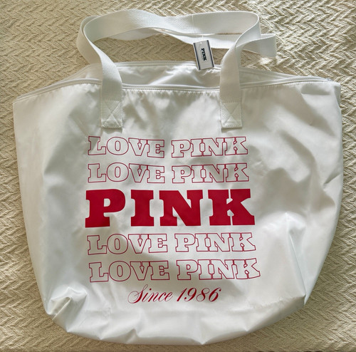 Borsa tote rosa bianca - tote, con