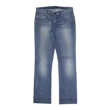 Jeans PHARD Diamante blu denim regolare dritto lavaggio pietra donna W32 L33