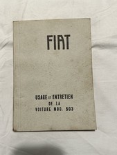 Fiat USAGE ET ENTRETIEN DE LA