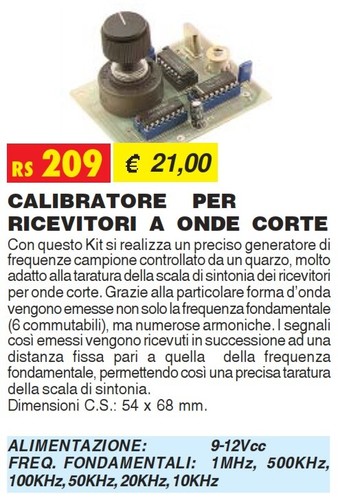 Rs209 calibratore per - rs209,