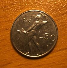 Moneta Lire 50 "micro" anno