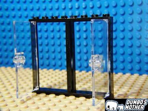 Lego telaio porta nero 1x4x6 - porta,