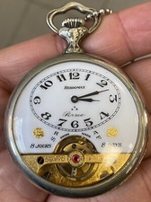 Orologio Da Tasca Hebdomas 8 Jours 8 Days Carica Manuale In Argento