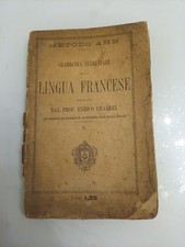 Libro del 1887 Grammatica elementare della lingua Francese metodo Ahn, Charrel