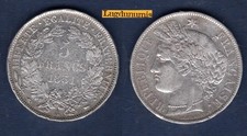 5 Francs Cérès 1851 A Paris