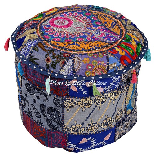Pouf poggiapiedi cotone