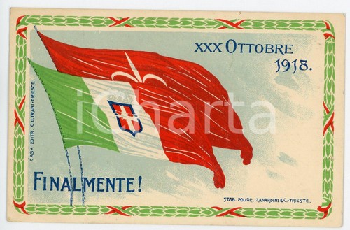 1918 trieste italiana bandiera - trieste,