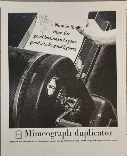 Duplicatore mimeografo 1944
