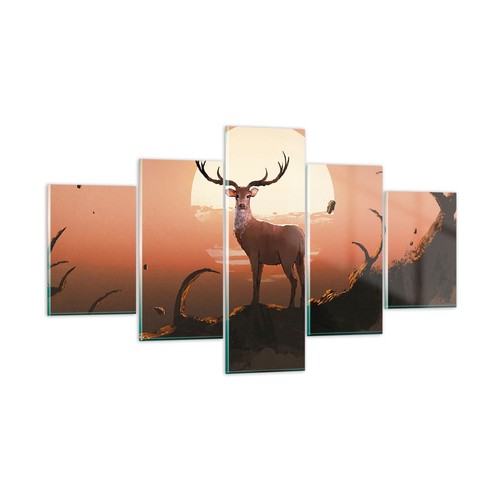 Quadro vetro 125x70cm cervo - quadro,