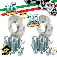 4 DISTANZIALI 16+20 mm 5x110 65.1+20 BULLONI SPECIFICI PER ALFA ROMEO GIULIETTA