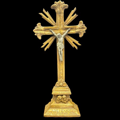 Crocifisso altare legno dorato - crocifisso,
