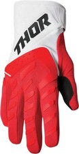 GUANTO GUANTI MOTO CROSS ENDURO THOR SPECTRUM ROSSO BIANCO TAGLIA S