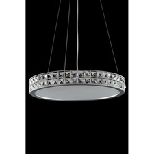 LAMPADARIO IN CRISTALLO ROTONDO DESIGN MODERNO CLASSICO ARGENTO 