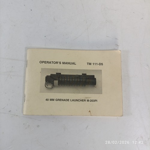 Rare m203 operators - operators, manual