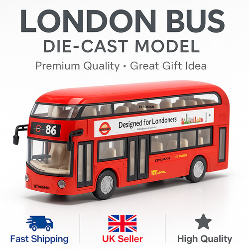 Red london bus - red, back