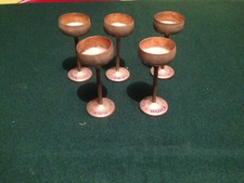 PUBBLICITARIO BICCHIERINI A CALICE IN METALLO CARETTI - ROMA ANNI '50