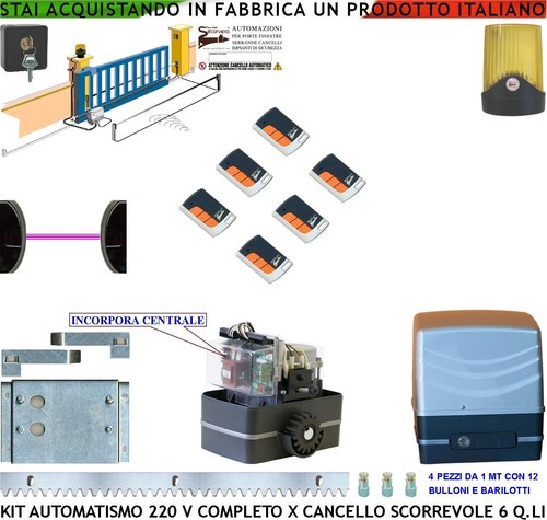 Cancello scorrevole kit - cancello,
