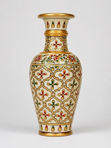 Vaso marmo ovale dipinto - , a