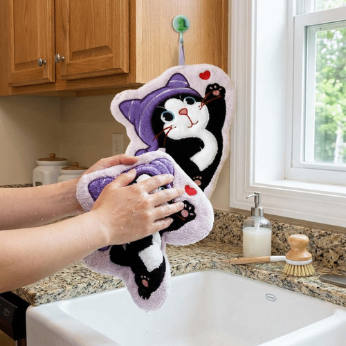 Asciugamano forma gatto - a,