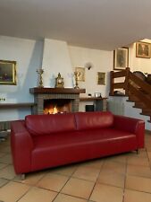 Divano in pelle rossa, marca WITTMANN, anno 2000 in ottime condizioni, mai usato