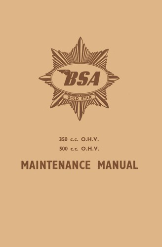 Bsa gold star ricambi manuale - bsa,