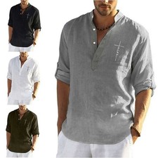 Camicie uomo manica corta lino