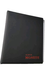 ALBUM NERO PER CASSETTE SICUREZZA 2 ANELLI MEDIO PER MONETE +5 FOGLI A 20 TASCHE