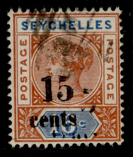 Seychelles sg19b 15c su - seychelles, qv