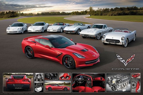 Poster corvette stingray 2014 - poster,