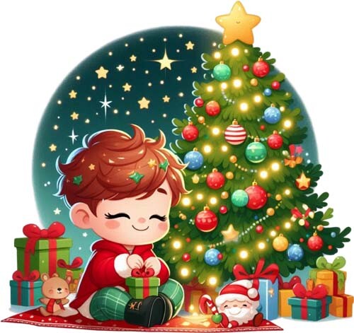 Adesivo vinile natale cartone - adesivo,