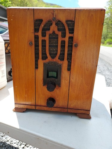 Antica radio valvole crosley - a,