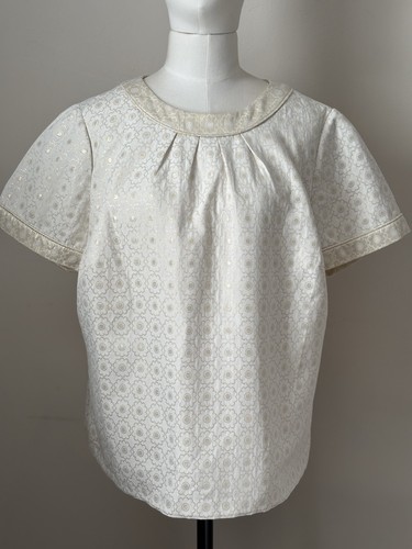 Boden jacquard crema oro - , zip