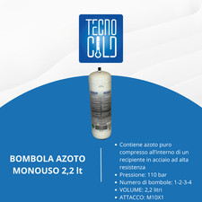BOMBOLA CON AZOTO MONOUSO 2,2L