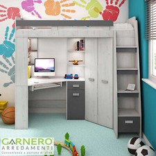 Letto a soppalco 204x120cm