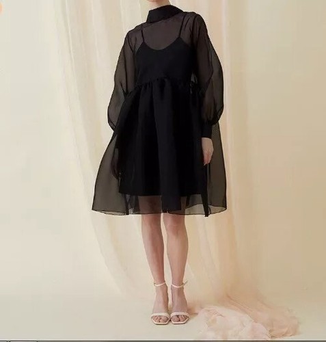 Donna nero trasparente - donna, organza
