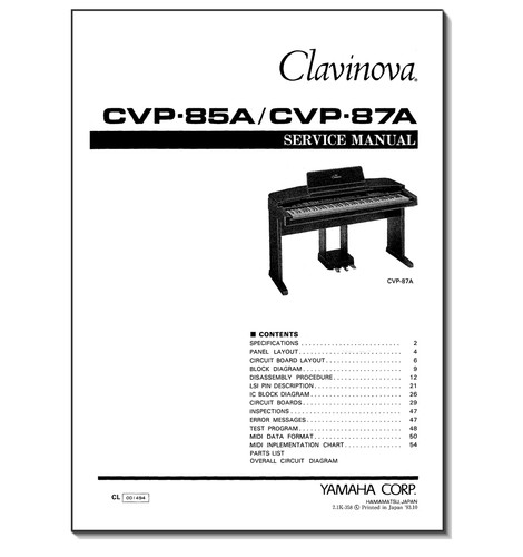 Yamaha cvp85 cvp87 - cvp85, clavinova