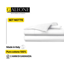 Completo Set Lenzuola Copriletto Matrimoniale e 2 Federe di Puro Cotone 100%