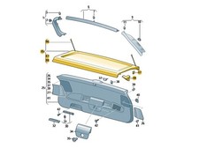 Originale VW Tiguan 2 cappelliera nero coperchio copertura bagagliaio 5NA867769N